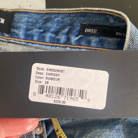 EDWIN Chrissy flare jeans frayed hem 28 / 6 in Rumour Anthropologie Free People - Picture 9 of 10